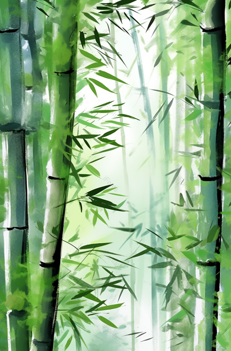 绿色竹子竹林自然中国风插画背景,插画/手绘图,插画/手绘图库,插画/手绘图下载,插画/手绘